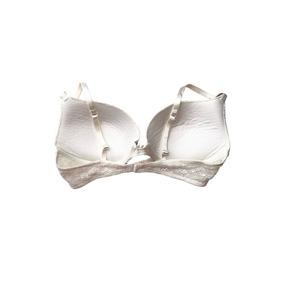 Shimmery White Lace Push-Up T-Shirt Bra · Size 36B - Picture 2 of 4